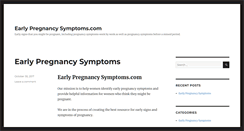 Desktop Screenshot of earlypregnancysymptoms.com